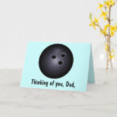 Bowling Ball Happy Vatertag Karte (Gelbe Blume)