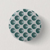 Bowling Ball Leopard Aquamarin Button (Vorderseite)