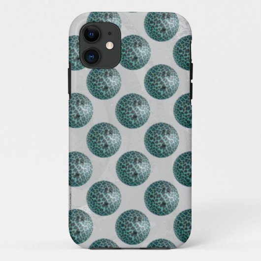 Bowling Ball Leopard Aquamarin Case-Mate iPhone Hülle (Rückseite)