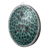 Bowling Ball Leopard Aquamarin Dartscheibe (Vorderseite rechts)