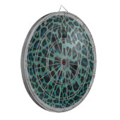 Bowling Ball Leopard Aquamarin Dartscheibe (Vorderseite Links)