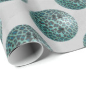 Bowling Ball Leopard Aquamarin Geschenkpapier (Rolleneckpunkt)