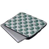 Bowling Ball Leopard Aquamarin Laptopschutzhülle (Vorne Knopf)