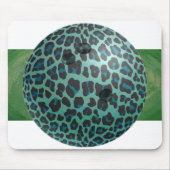 Bowling Ball Leopard Aquamarin Mousepad (Vorne)
