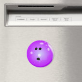 Bowling Ball (Lila) Magnet (In Situ (Geschirrspüler))