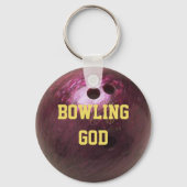 Bowling Ball Look Personalisierter Schlüsselanhäng Schlüsselanhänger (Rückseite)