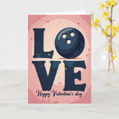 Bowling Ball Love Card Karte (Gelbe Blume)
