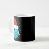 Bowling Ball mit Weihnachtsmannmütze Männer Jungen Kaffeetasse (Vorderseite Links)