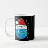 Bowling Ball mit Weihnachtsmannmütze Männer Jungen Kaffeetasse (Links)