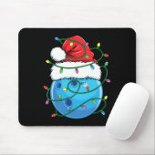 Bowling Ball mit Weihnachtsmannmütze Männer Jungen Mousepad (Mit Mouse)