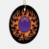 Bowling Ball-O-Feuer Keramik Ornament (Rechts)