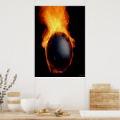 Bowling Ball on Fire Print Poster (Küche)