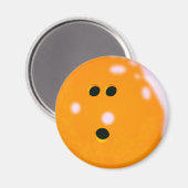 Bowling Ball (Orange) Magnet (Vorderseite/Rückseite)
