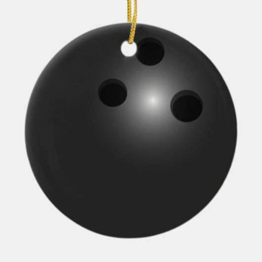 Bowling Ball-Ornament Keramikornament (Vorne)