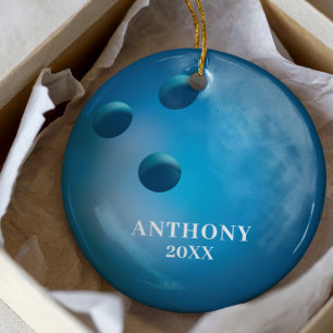 Bowling Ball Personalisiert Weihnachten Keramik Ornament