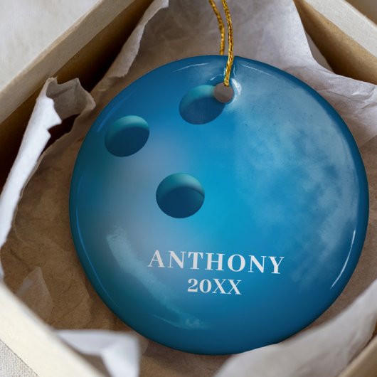 Bowling Ball Personalisiert Weihnachten Keramik Ornament