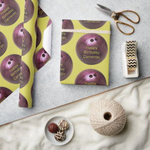 Bowling Ball Personalisiert Wrapping Paper Geschenkpapier