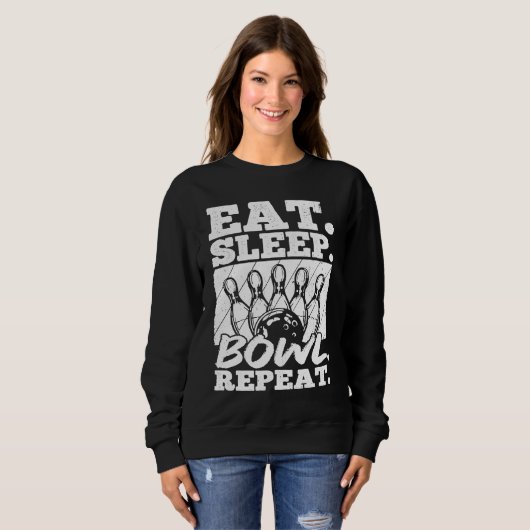Bowling Ball Pin Bowler Strike Bowling Fanatic Bow Sweatshirt (Vorne ganz)