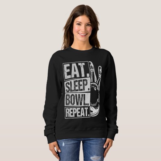 Bowling Ball Pin Bowler Strike Bowling Fanatic Bow Sweatshirt (Vorne ganz)