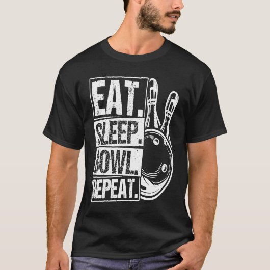 Bowling Ball Pin Bowler Strike Bowling Fanatic Bow T-Shirt (Vorderseite)