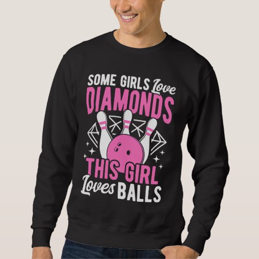 Bowling Ball Pin Bowler Strike Bowling Girls Bowli Sweatshirt (Vorderseite)