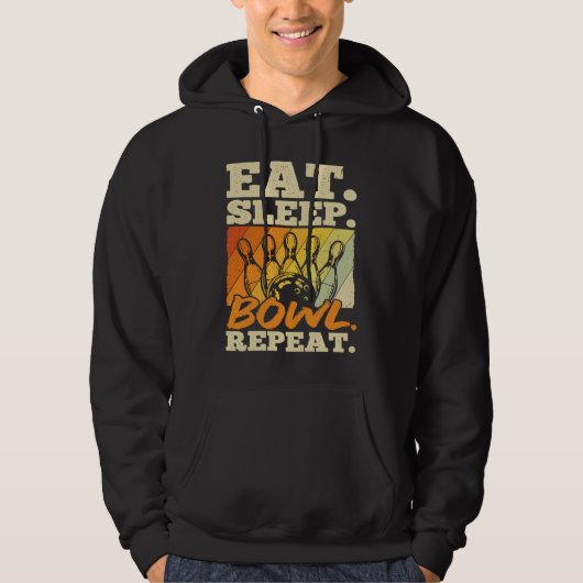 Bowling Ball Pin Bowler Strike Bowling Team Bowlin Hoodie (Vorderseite)