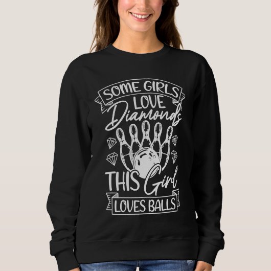 Bowling Ball Pin Bowler Strike Bowling Team Bowlin Sweatshirt (Vorderseite)