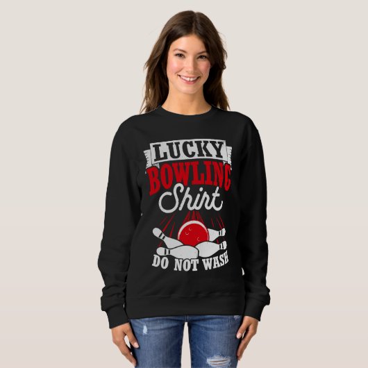 Bowling Ball Pin Bowler Strike Bowling Team Bowlin Sweatshirt (Vorne ganz)