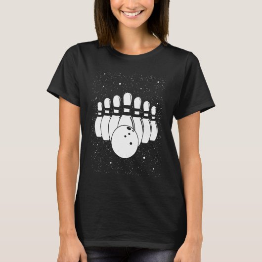 Bowling Ball Pin Bowler Strike Bowling Team Bowlin T-Shirt (Vorderseite)