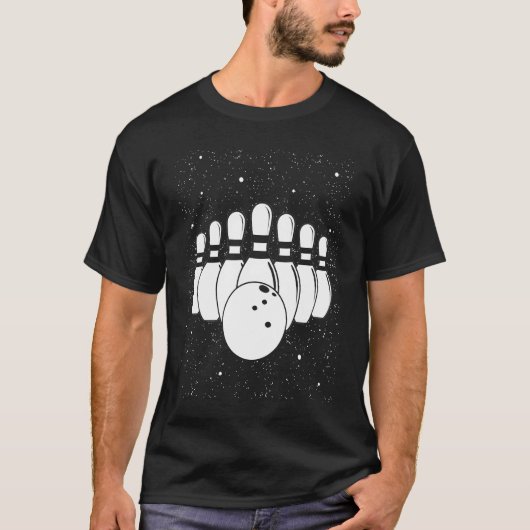 Bowling Ball Pin Bowler Strike Bowling Team Bowlin T-Shirt (Vorderseite)