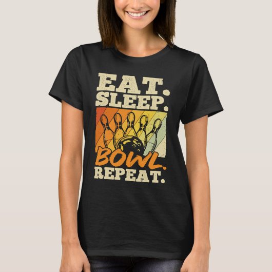 Bowling Ball Pin Bowler Strike Bowling Team Bowlin T-Shirt (Vorderseite)