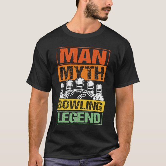 Bowling Ball Pin Bowler Strike Team Bowling Alley T-Shirt (Vorderseite)