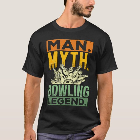 Bowling Ball Pin Bowler Strike Team Bowling Alley T-Shirt (Vorderseite)