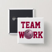 Bowling Ball Pink Button (Vorne & Hinten)