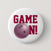 Bowling Ball Pink Button (Vorderseite)