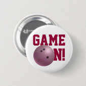 Bowling Ball Pink Button (Vorne & Hinten)
