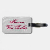 Bowling Ball Pink Gepäckanhänger (Rückseite horizontal)