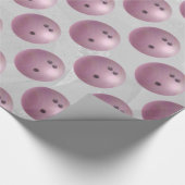 Bowling Ball Pink Geschenkpapier (Ecke)