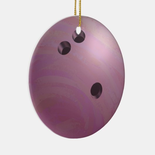 Bowling Ball Pink Keramikornament (Rechts)