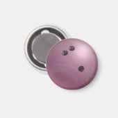 Bowling Ball Pink Magnet (Vorderseite/Rückseite)