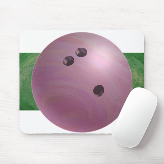 Bowling Ball Pink Mousepad (Mit Mouse)
