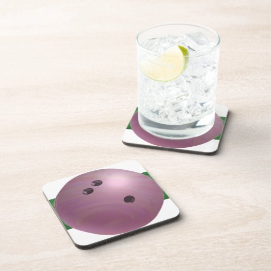 Bowling Ball Pink Untersetzer (Rechte Seite)