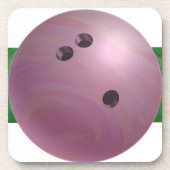 Bowling Ball Pink Untersetzer (Vorderseite)