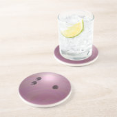 Bowling Ball Pink Untersetzer (Seite)