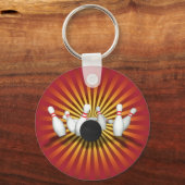 Bowling Ball & Pins: 3D Model: Keychain Schlüsselanhänger (Vorderseite)