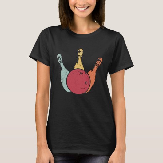 Bowling Ball Pins Bowler Strike Bowling Legend Bow T-Shirt (Vorderseite)