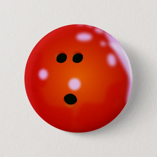 Bowling Ball (rot) Button (Vorderseite)