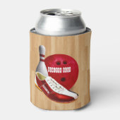 Bowling Ball Shoe und Button mit Ihrem Individuell Dosenkühler (Kanne Vorderseite)