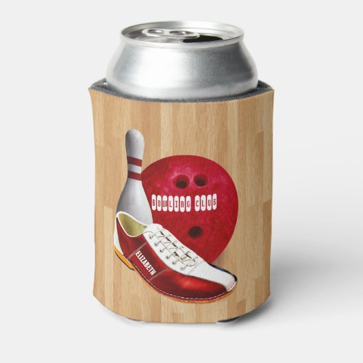 Bowling Ball Shoe und Button mit Ihrem Individuell Dosenkühler (Kanne Rückseite)