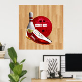 Bowling Ball Shoe und Button mit Ihrem Individuell Poster (Heimbüro)
